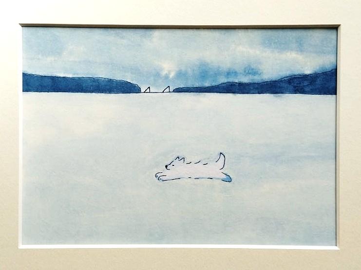 原画｜イラスト｜風景画「疾走」※額縁入り（四つ切サイズ）水彩｜一点物 | 4枚目