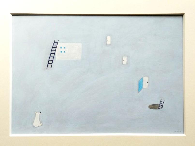 原画｜イラスト「曇り空」　※額縁入り（太子サイズ）アクリル画｜一点物 | 2枚目